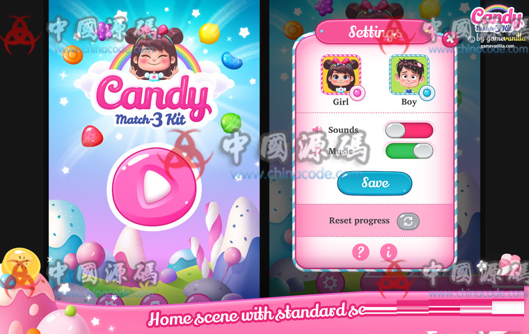 Unity糖果三消除游戏源码Candy Match 3 Kit v1.1.1 手游-第5张