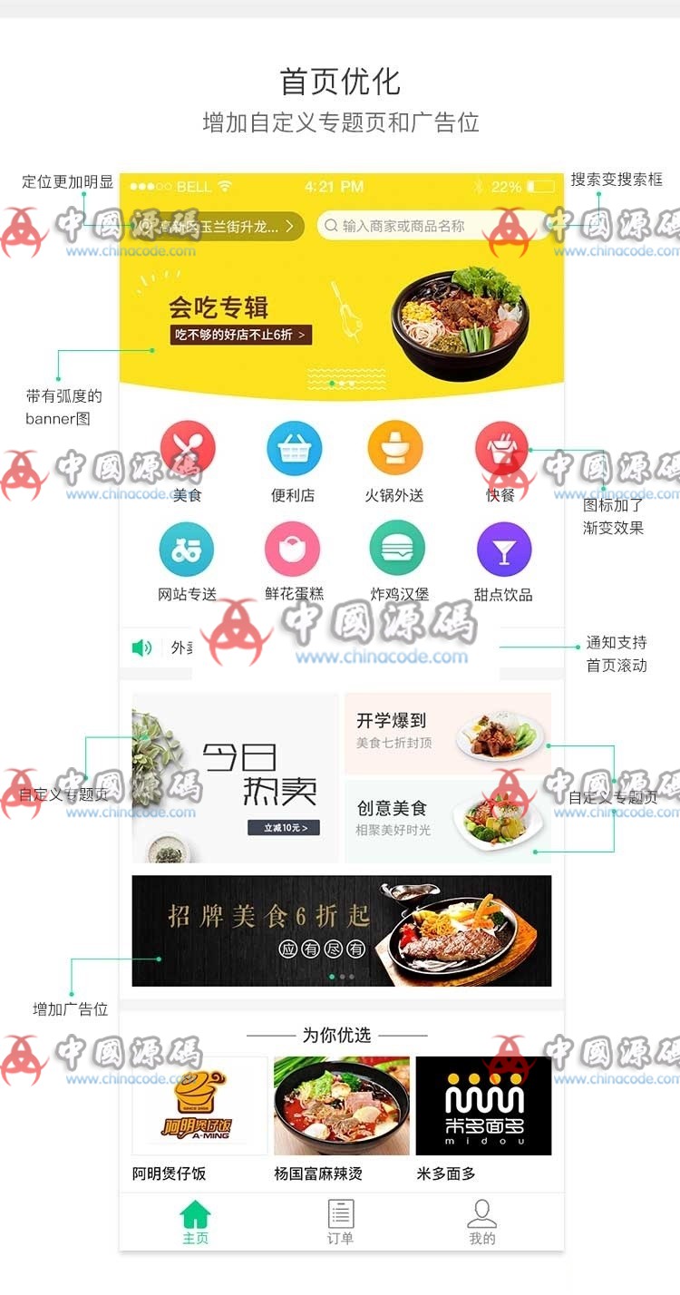 外卖人8.7商业版网上订餐系统源码(多城市多色版 PC+WAP+微信+短信宝) 网站-第1张