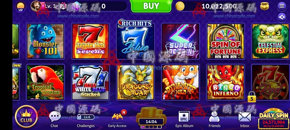 【置顶】英文SLOTS《Club Vegas Slots》源码 手游-第2张