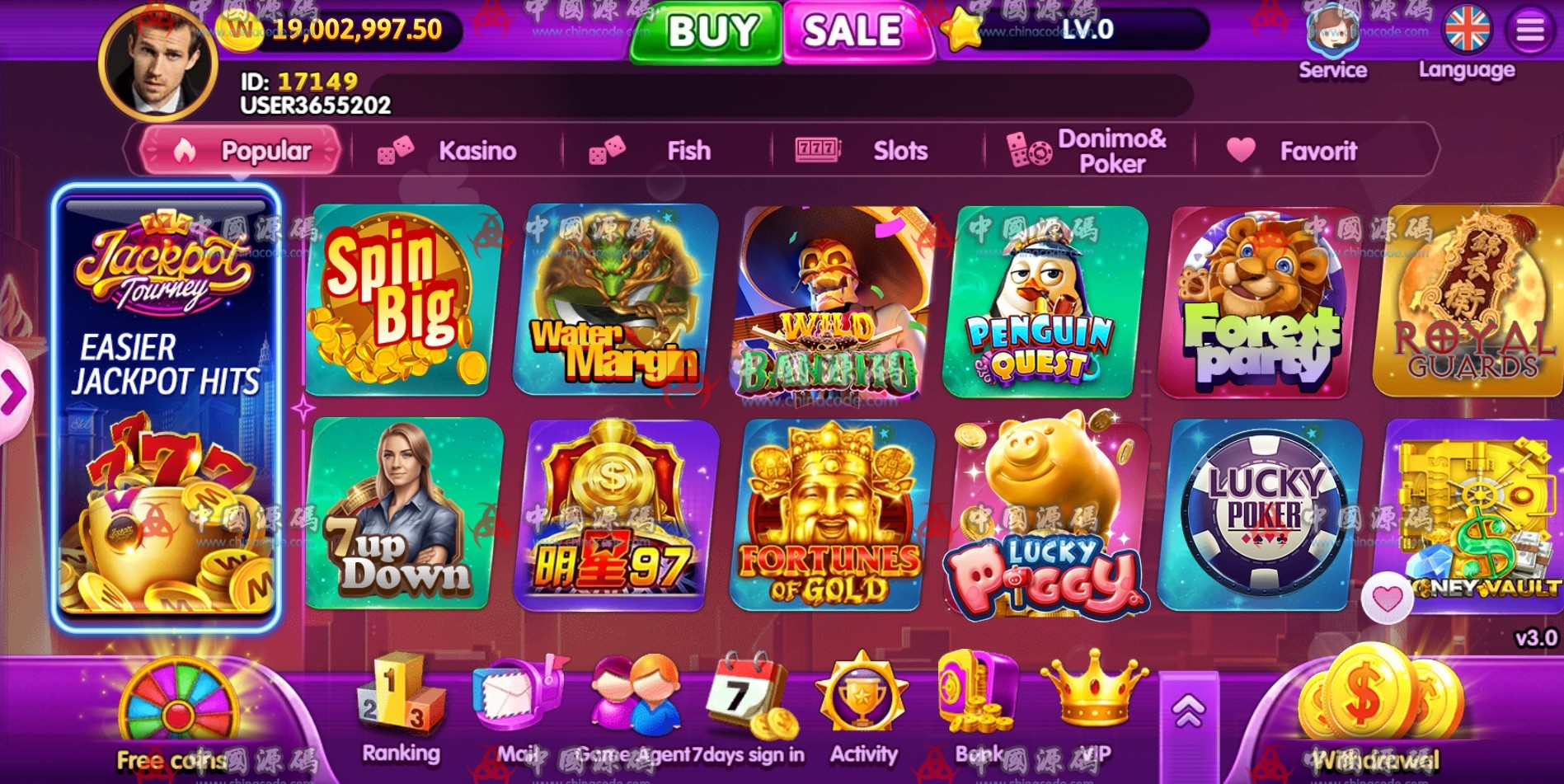 《YOUMESLOTS》2025版源码 H5-第14张