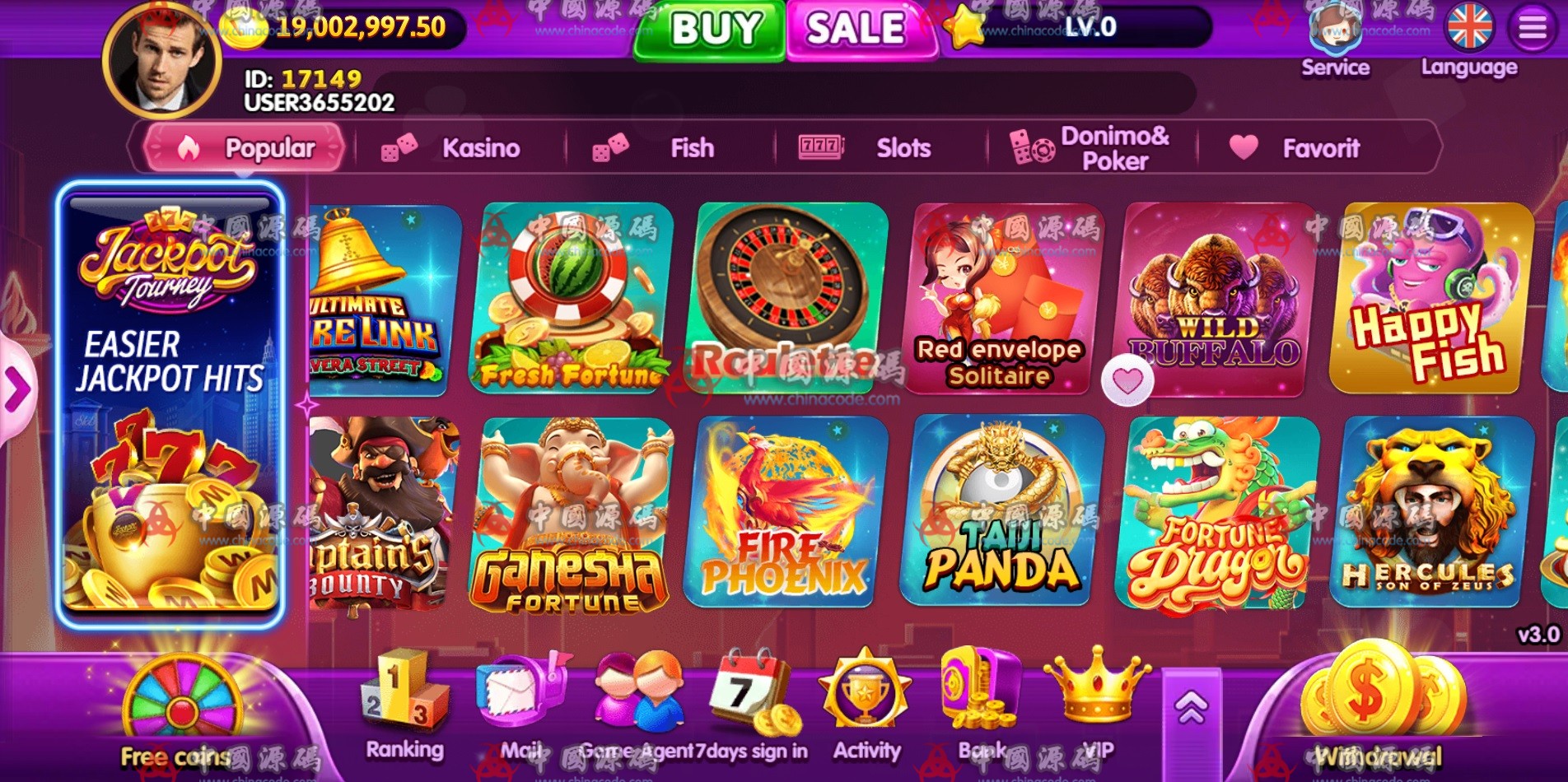 《YOUMESLOTS》2025版源码 H5-第8张