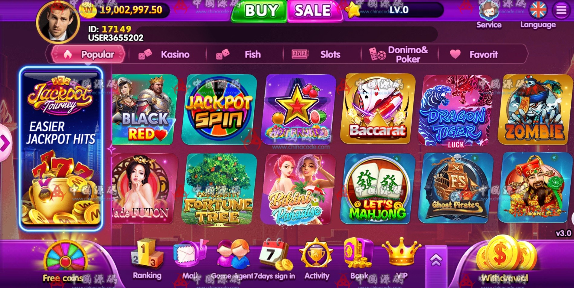 《YOUMESLOTS》2025版源码 H5-第6张