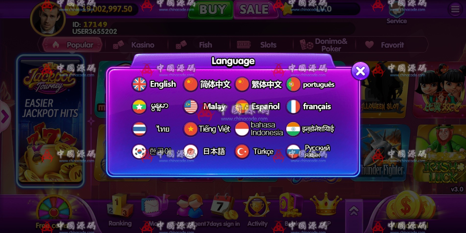 《YOUMESLOTS》2025版源码 H5-第16张