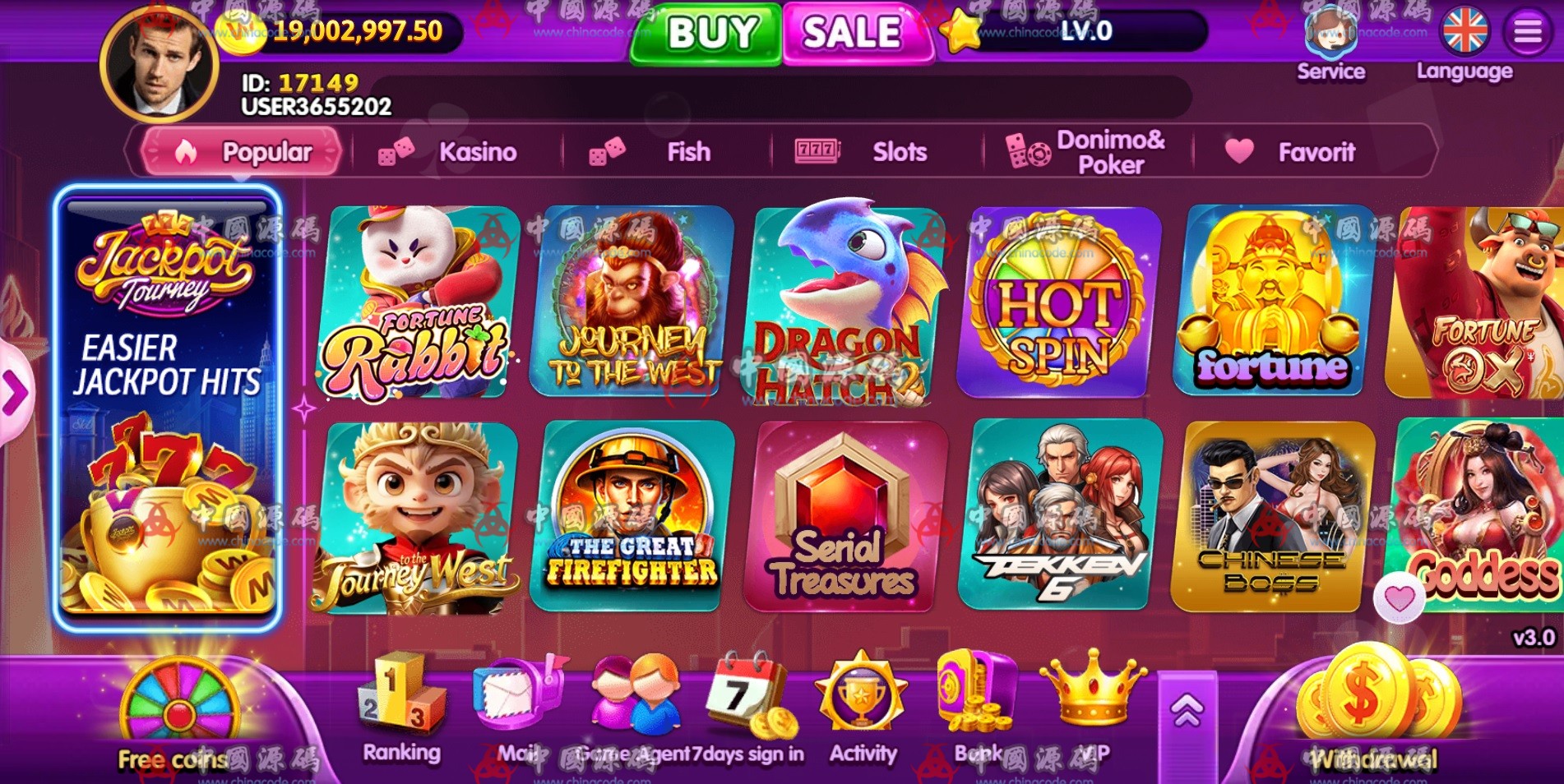 《YOUMESLOTS》2025版源码 H5-第7张