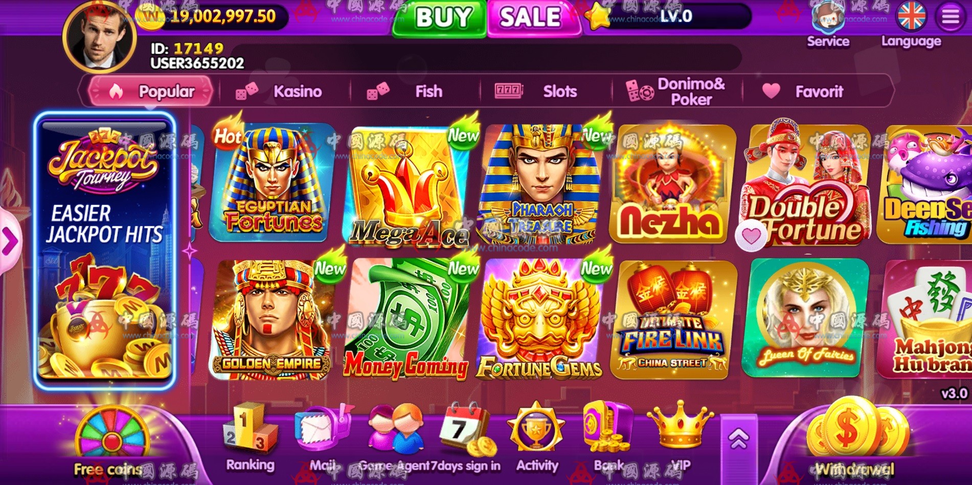 《YOUMESLOTS》2025版源码 H5-第4张