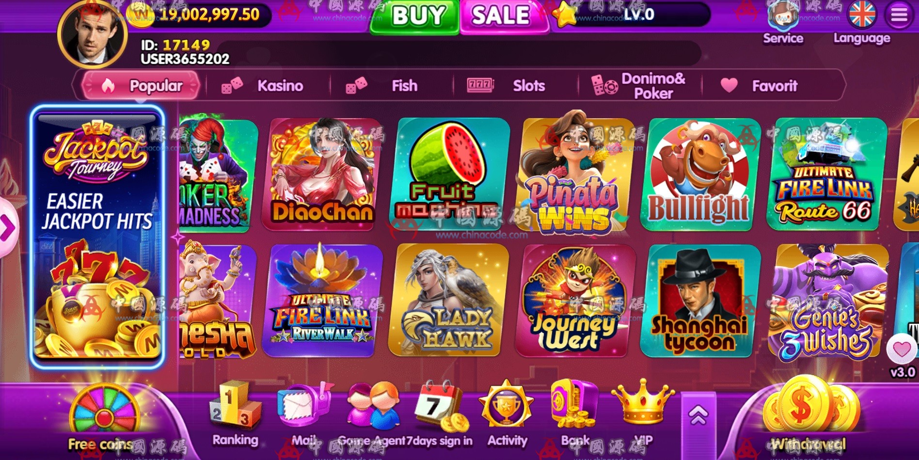 《YOUMESLOTS》2025版源码 H5-第11张