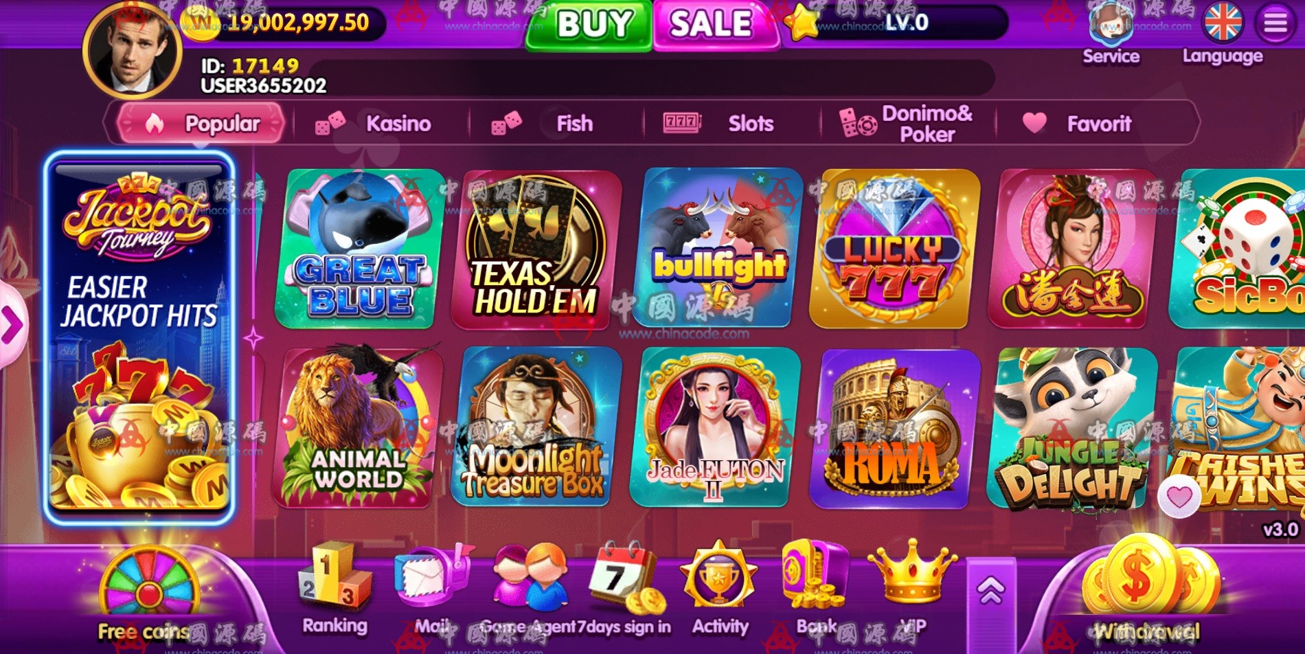 《YOUMESLOTS》2025版源码 H5-第13张