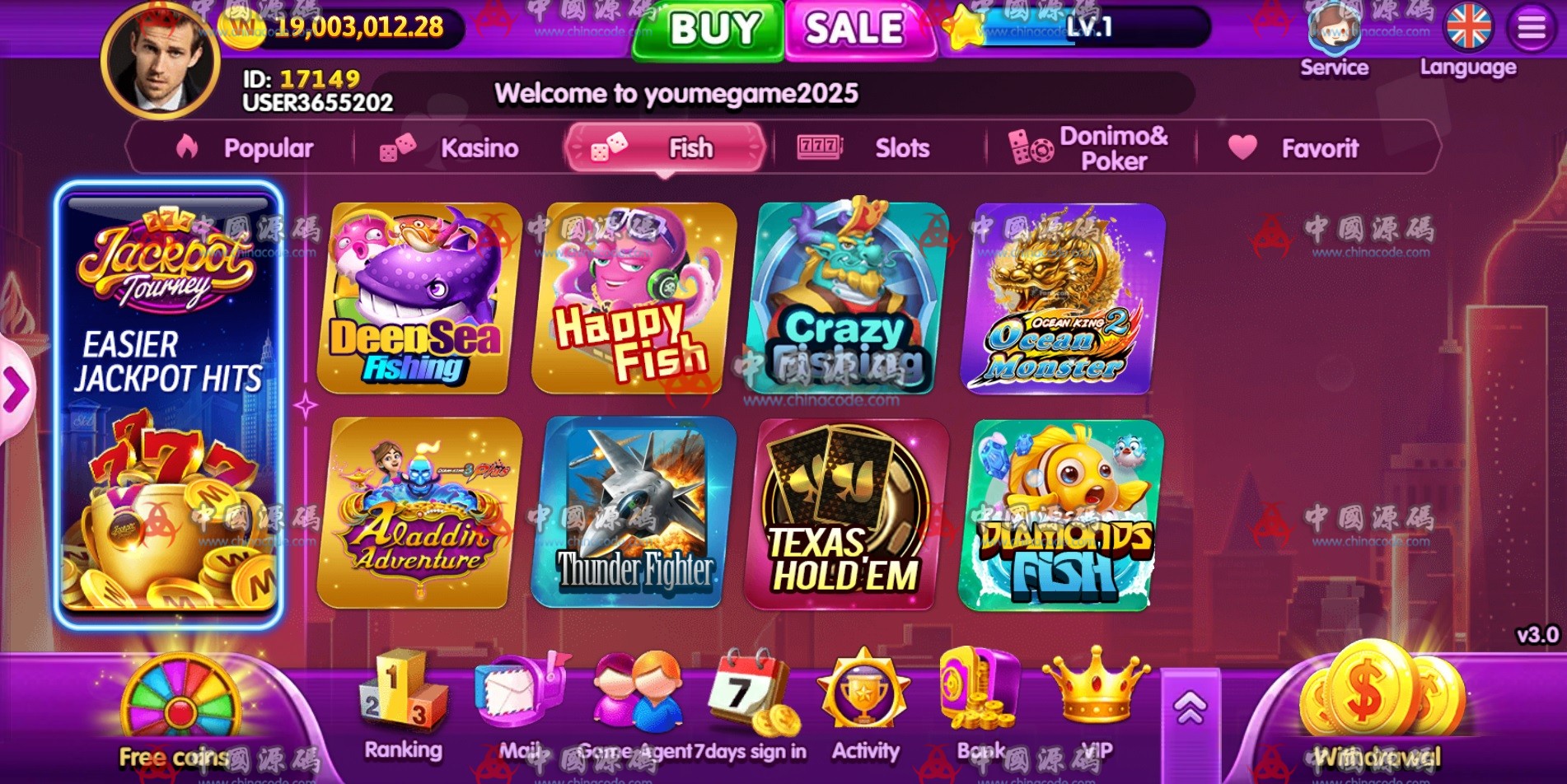 《YOUMESLOTS》2025版源码 H5-第18张