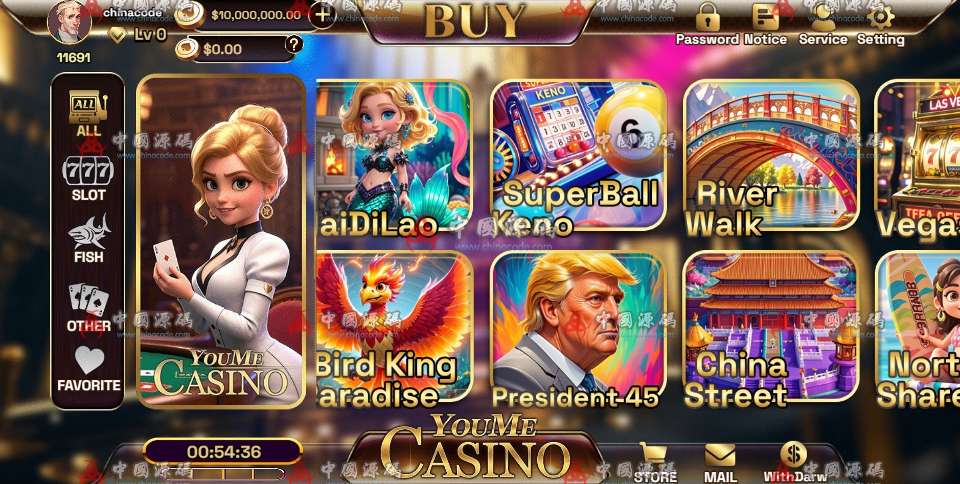 【置顶】海外游戏《YMCasino》源码 H5-第4张