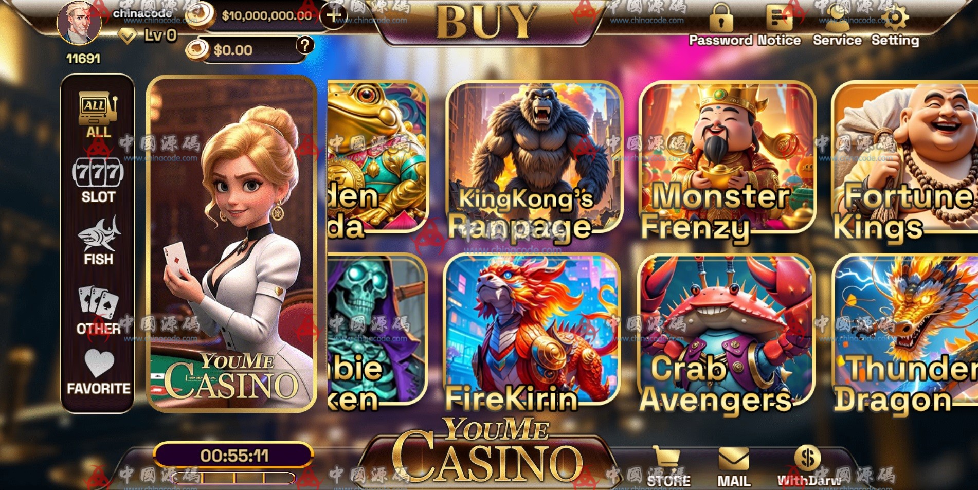 【置顶】海外游戏《YMCasino》源码 H5-第3张
