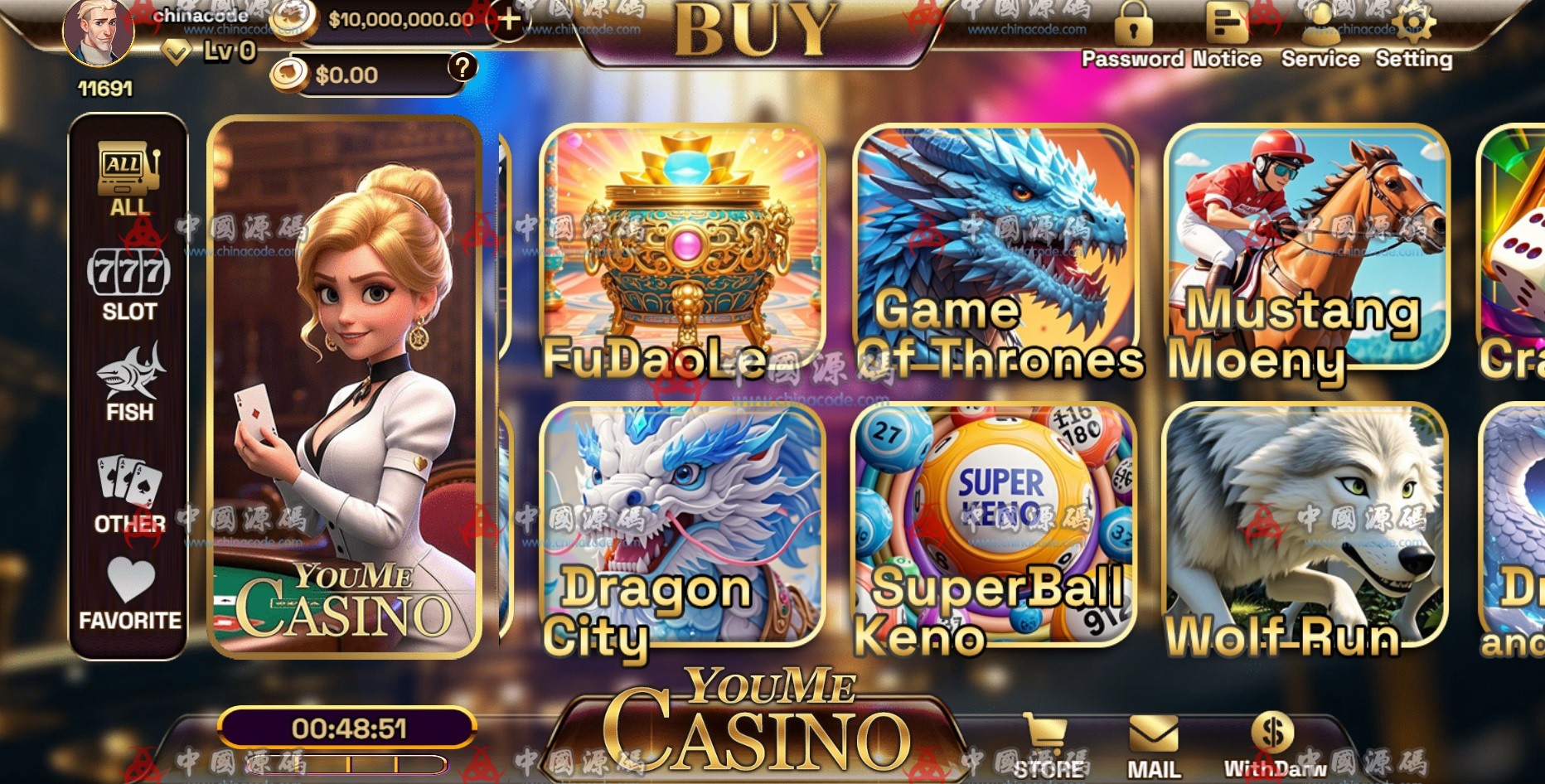 【置顶】海外游戏《YMCasino》源码 H5-第6张