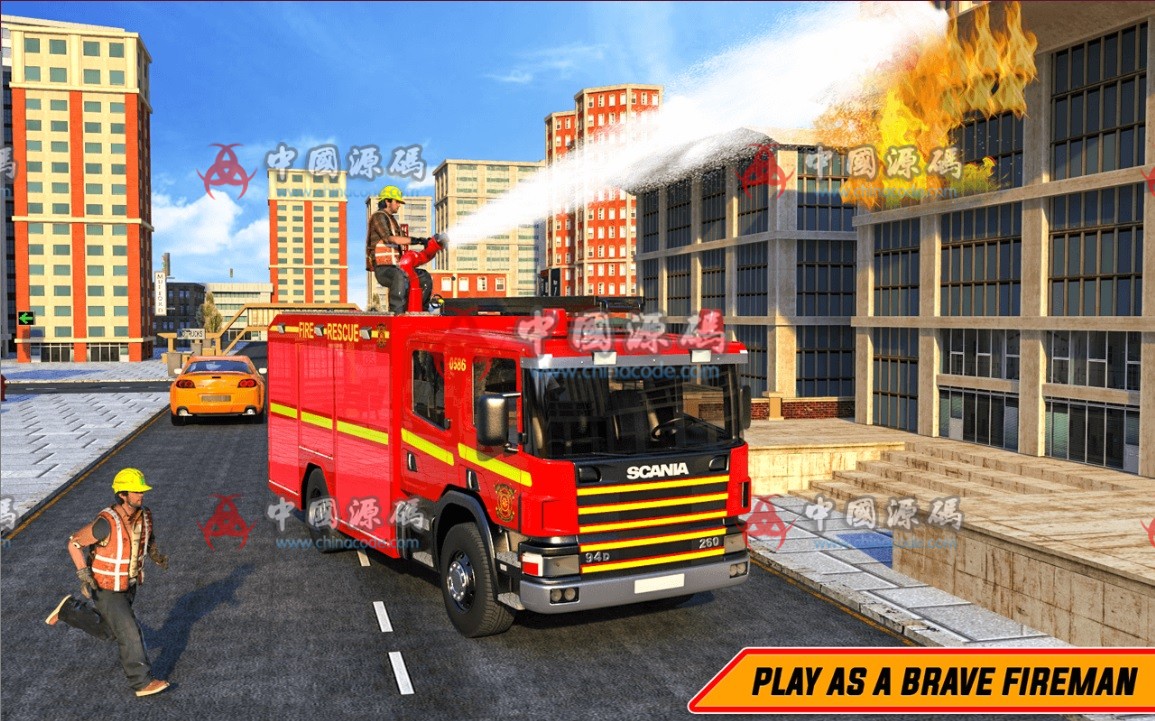 《American Fire Fighter Truck : City Emergency Rescue》源码 手游-第2张