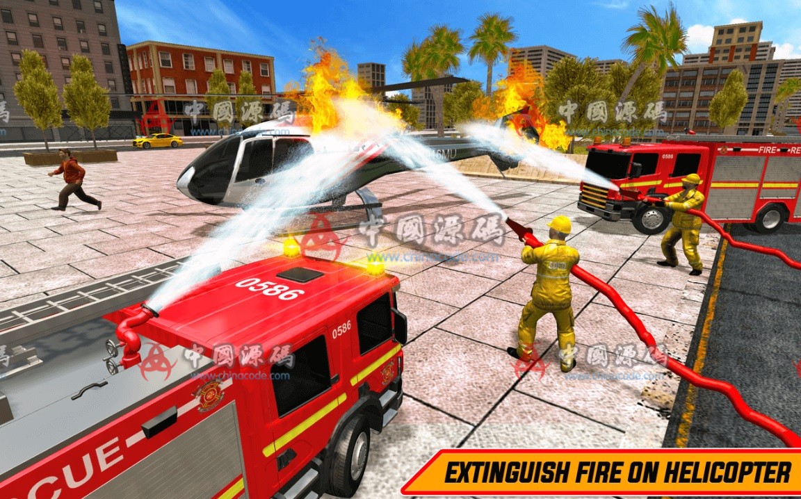 《American Fire Fighter Truck : City Emergency Rescue》源码 手游-第3张