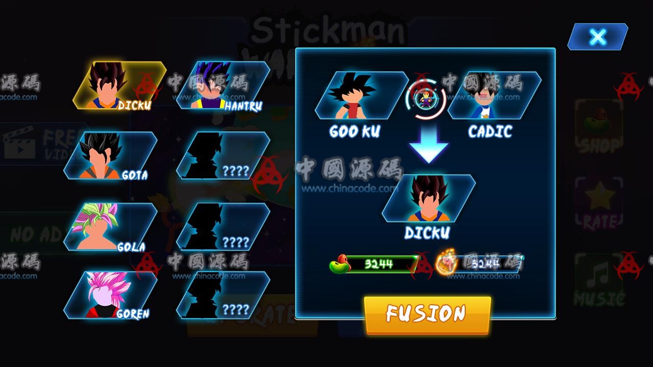 《火柴人战士 Stickman Warriors Z》源码 手游-第4张