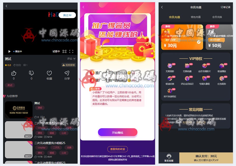付费视频网站带VIP系统源码 网站-第3张