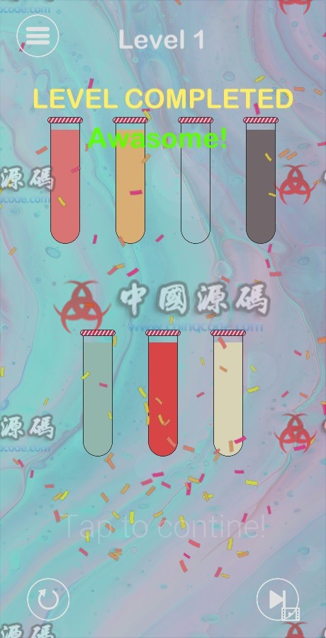 《液体分类谜题 Liquid Sort》3000关 源码 手游-第3张