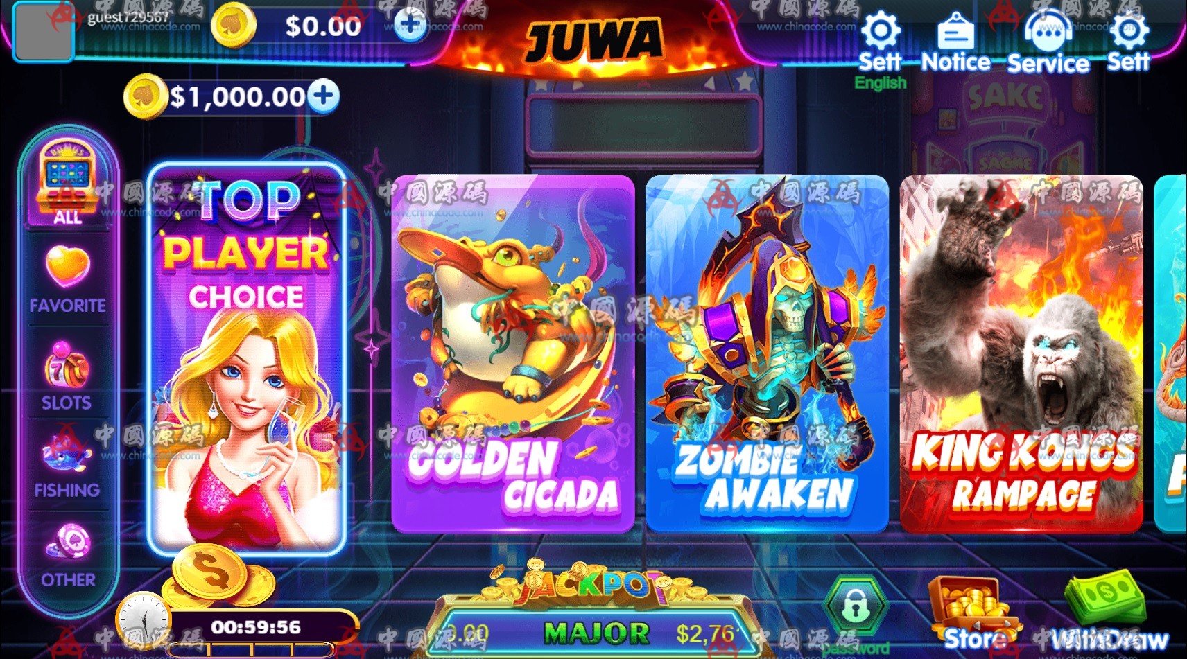 海外英文游戏《JuwaSlots》源码 H5-第1张