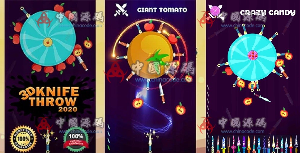 《3D飞刀(Knife Throw)》源码 手游-第1张