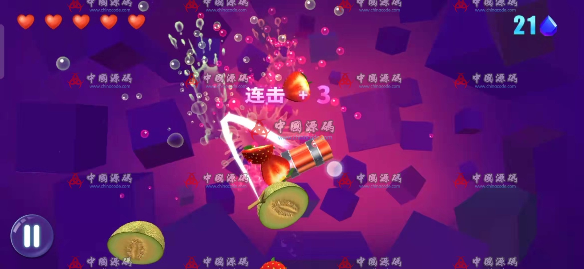Cocos3.X《疯狂切水果》源码 H5-第1张