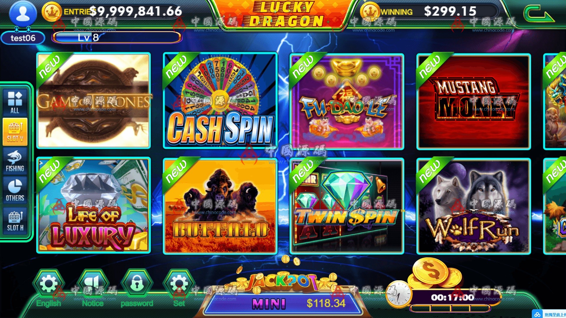 欧美英文Slots电玩源码 H5-第2张