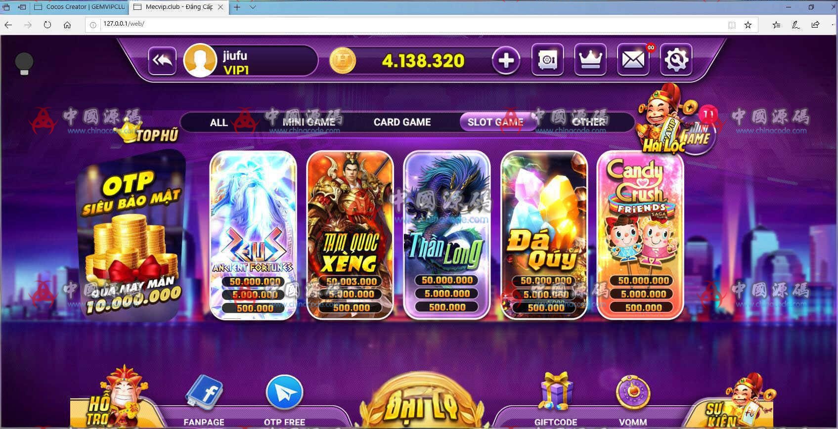 越南语糖果鱼虾蟹游戏源码/有机器人陪玩系统 手游-第1张