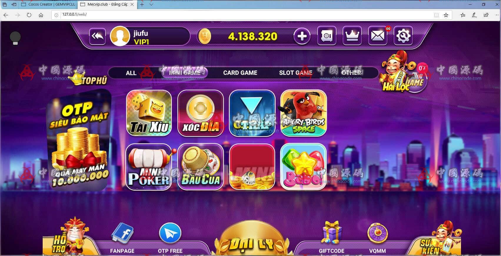 越南语糖果鱼虾蟹游戏源码/有机器人陪玩系统 手游-第2张