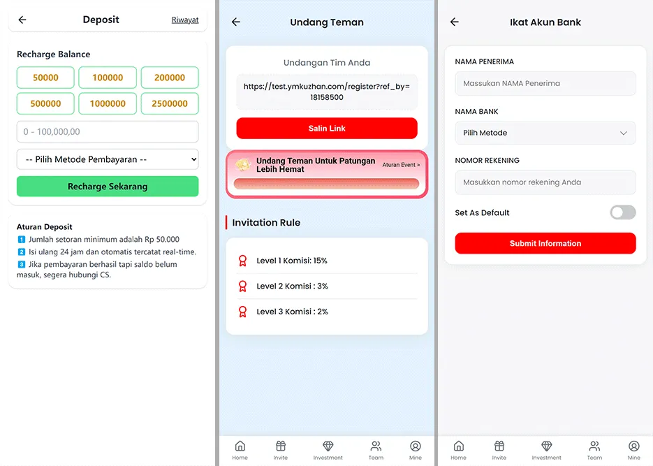 Laravel海外大数据理财投资系统源码/支持印尼语/自定义理财产品与三级分销 网站-第3张