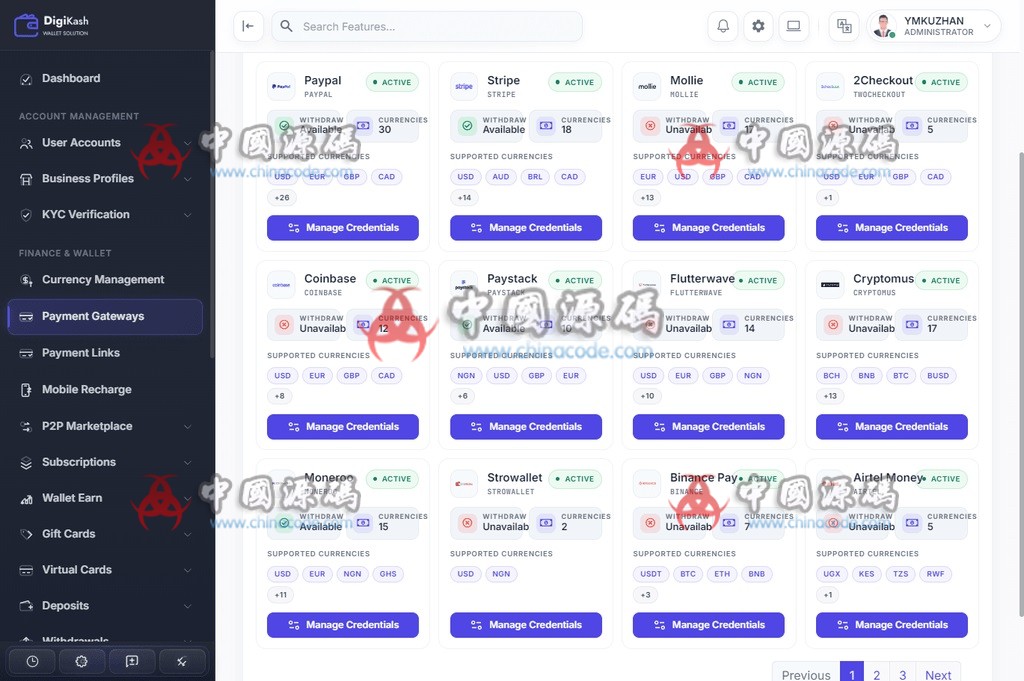 DigiKash数字钱包支付网关源码+虚拟卡+商户代理系统 网站-第5张